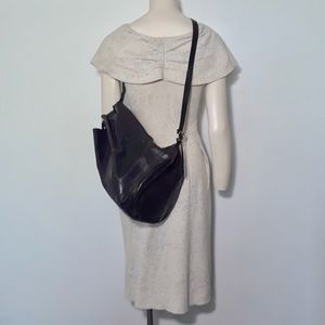 Furla Vintage Bag Black Leather Cross Body Bucket